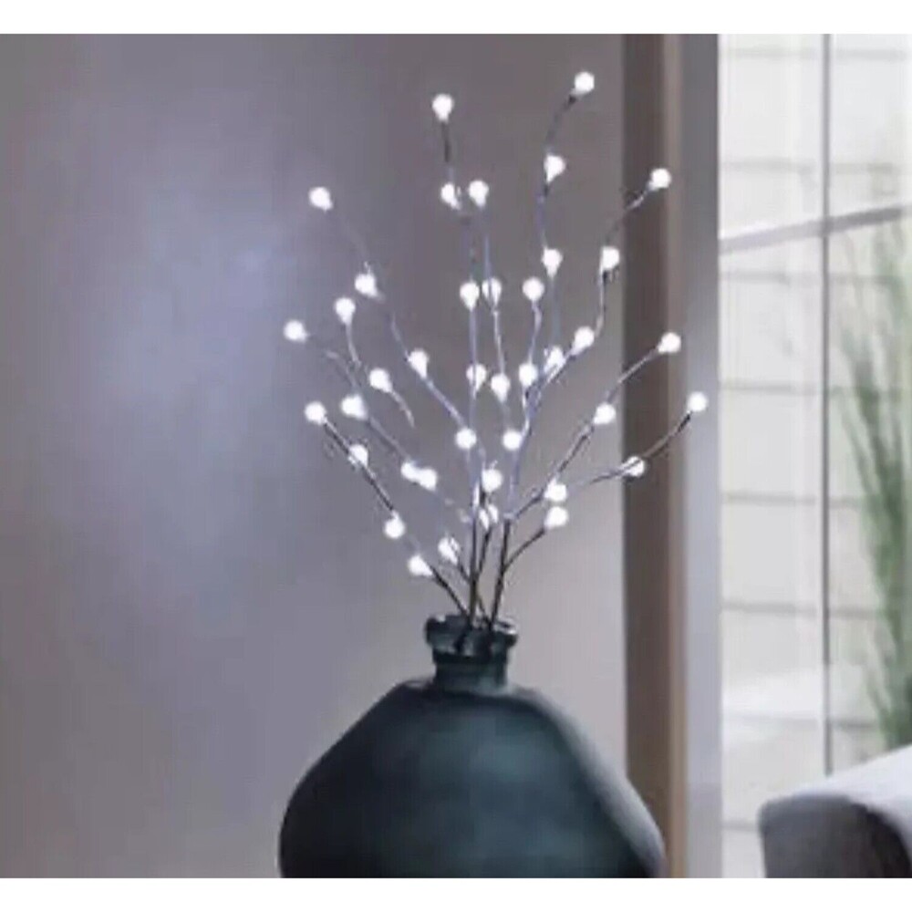 Evergreen 32” LED Bubble Lights Décor Natural Branches, Silver, 2 Pack 4… - Picture 2 of 8
